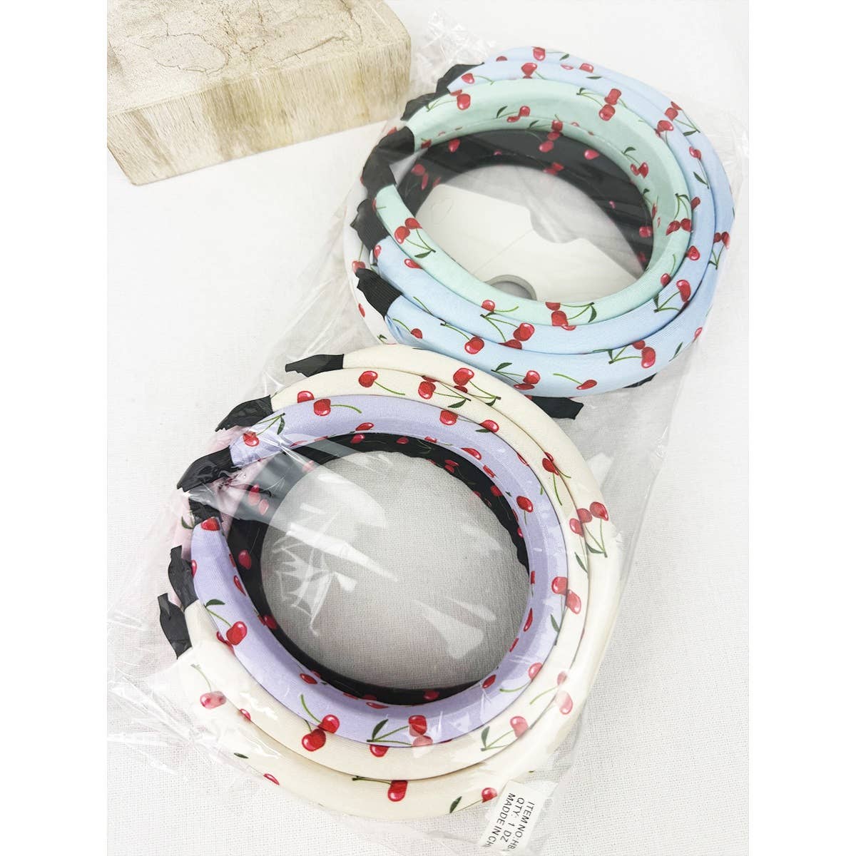 Cherry Print Padded Headband