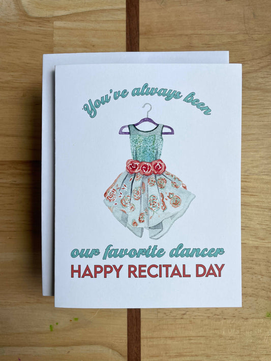Our Favorite Dancer - Recital Day - Watercolor Greeting Card