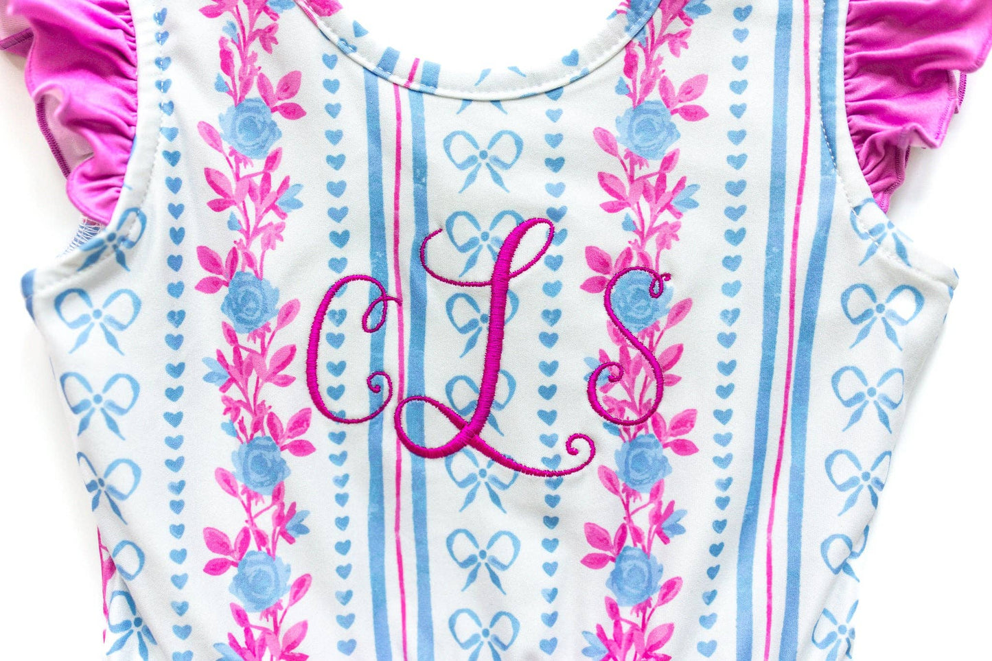 Farrah Leotard - Rosé Ribbon Luxe