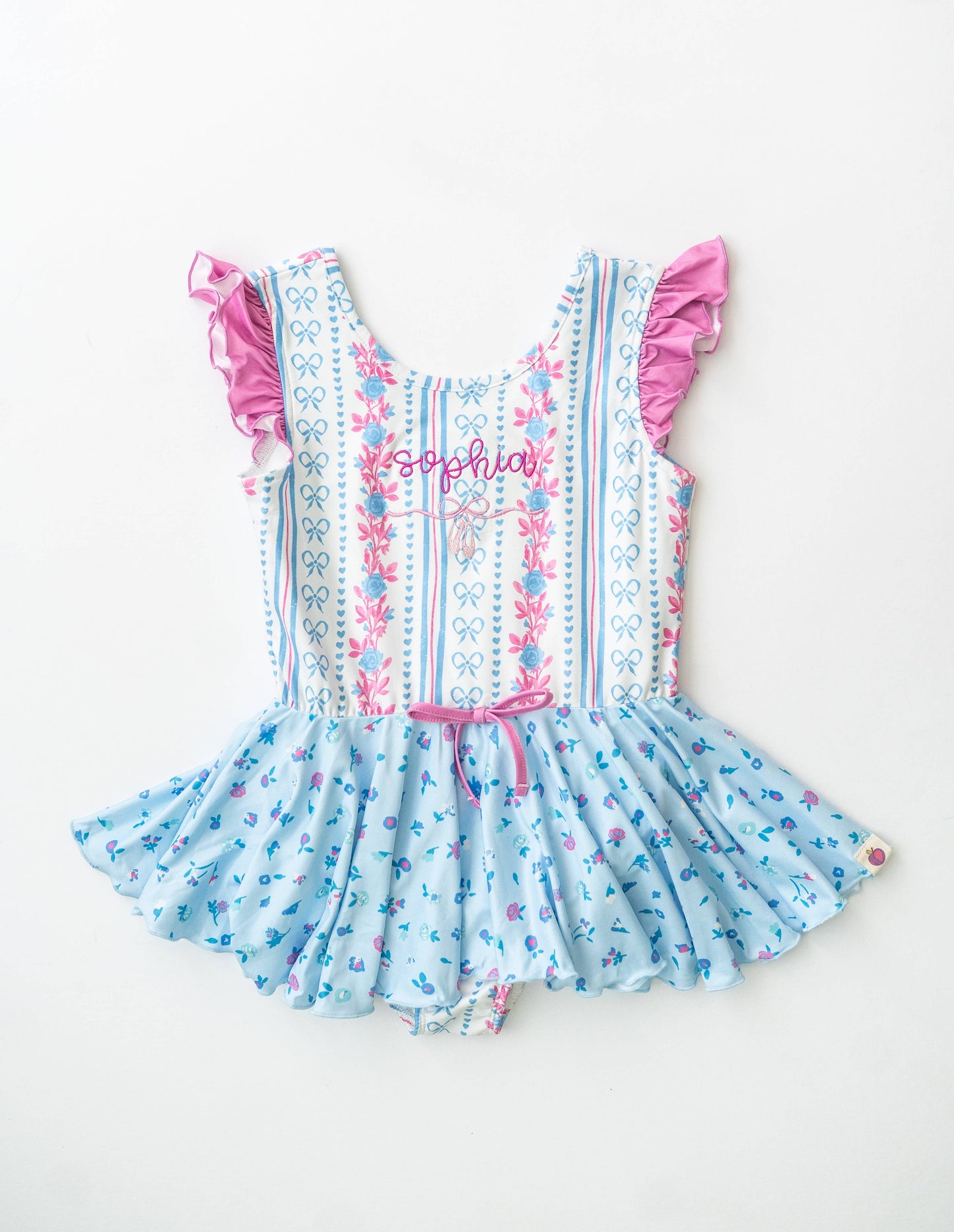 Farrah Leotard - Rosé Ribbon Luxe