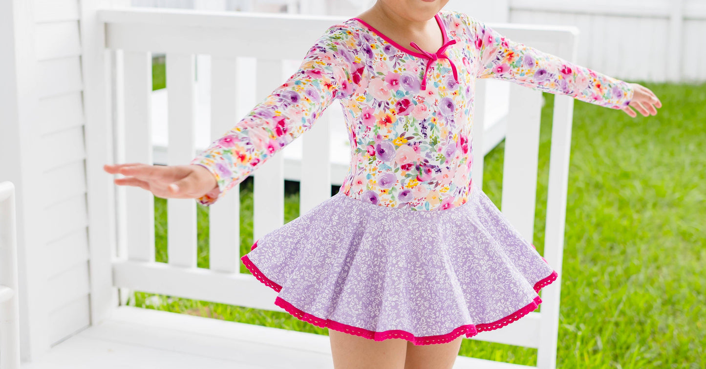 Farrah Leotard - Bloom Burst (Long Sleeve)