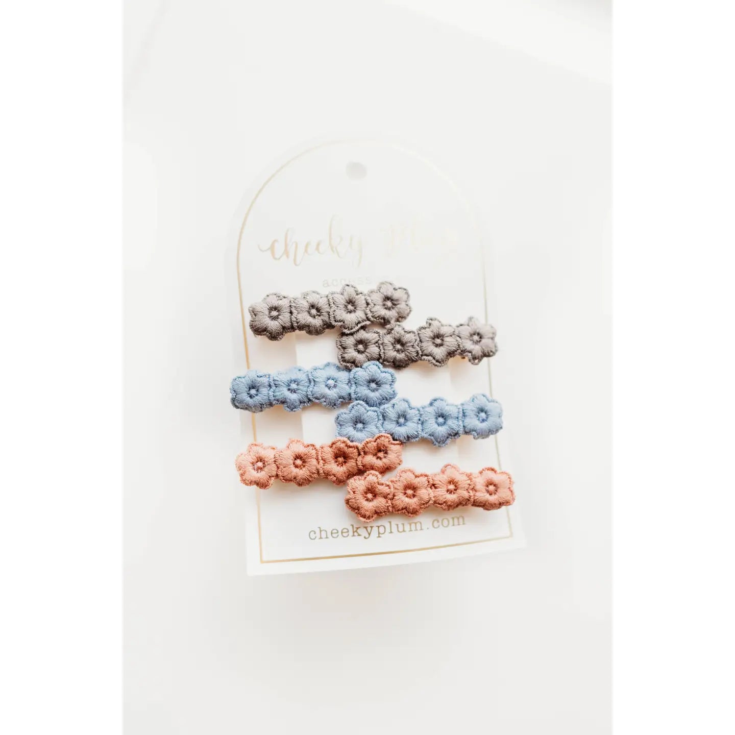 Embroidery Hair Clip Set