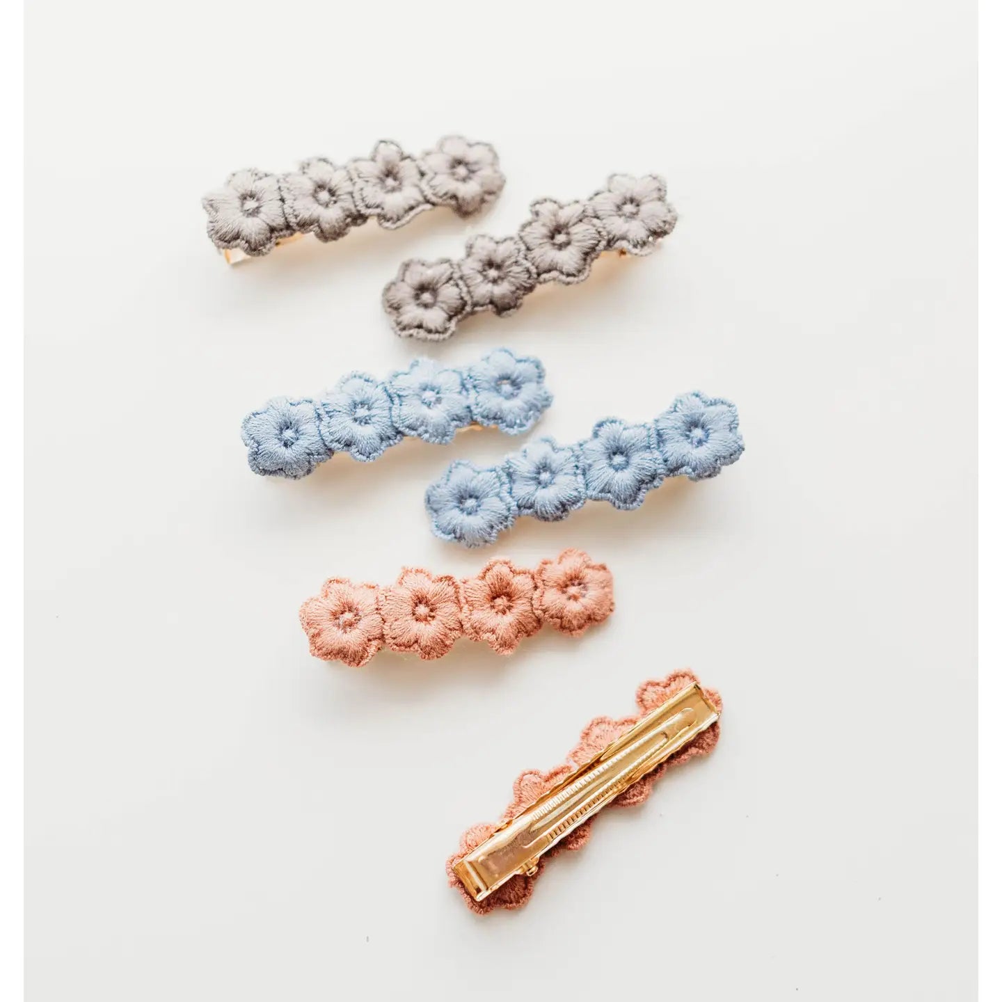 Embroidery Hair Clip Set