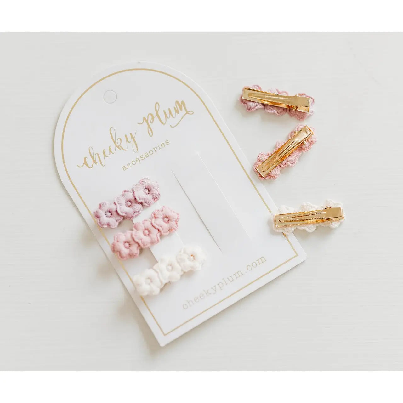 Embroidery Hair Clip Set