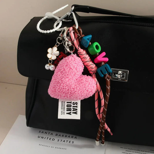 Plush Heart Bag Charm