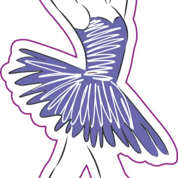 Ballerina Silhouette Dance Sticker