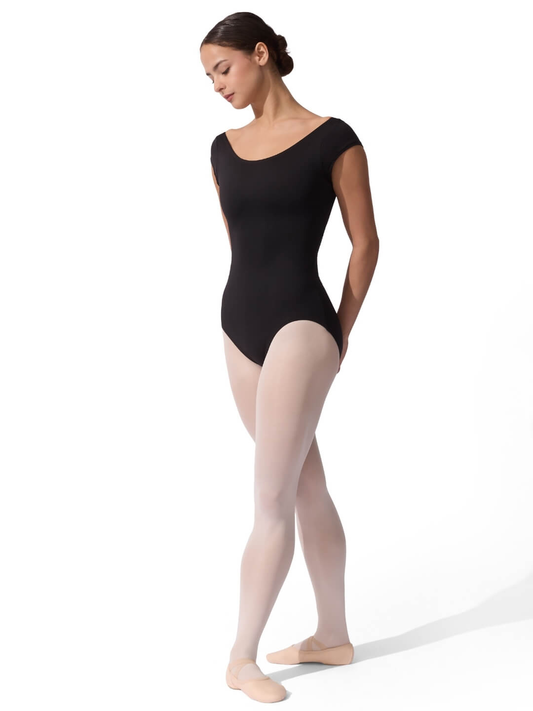 Capezio Studio Collection high Neck Cap Sleeve Leotard