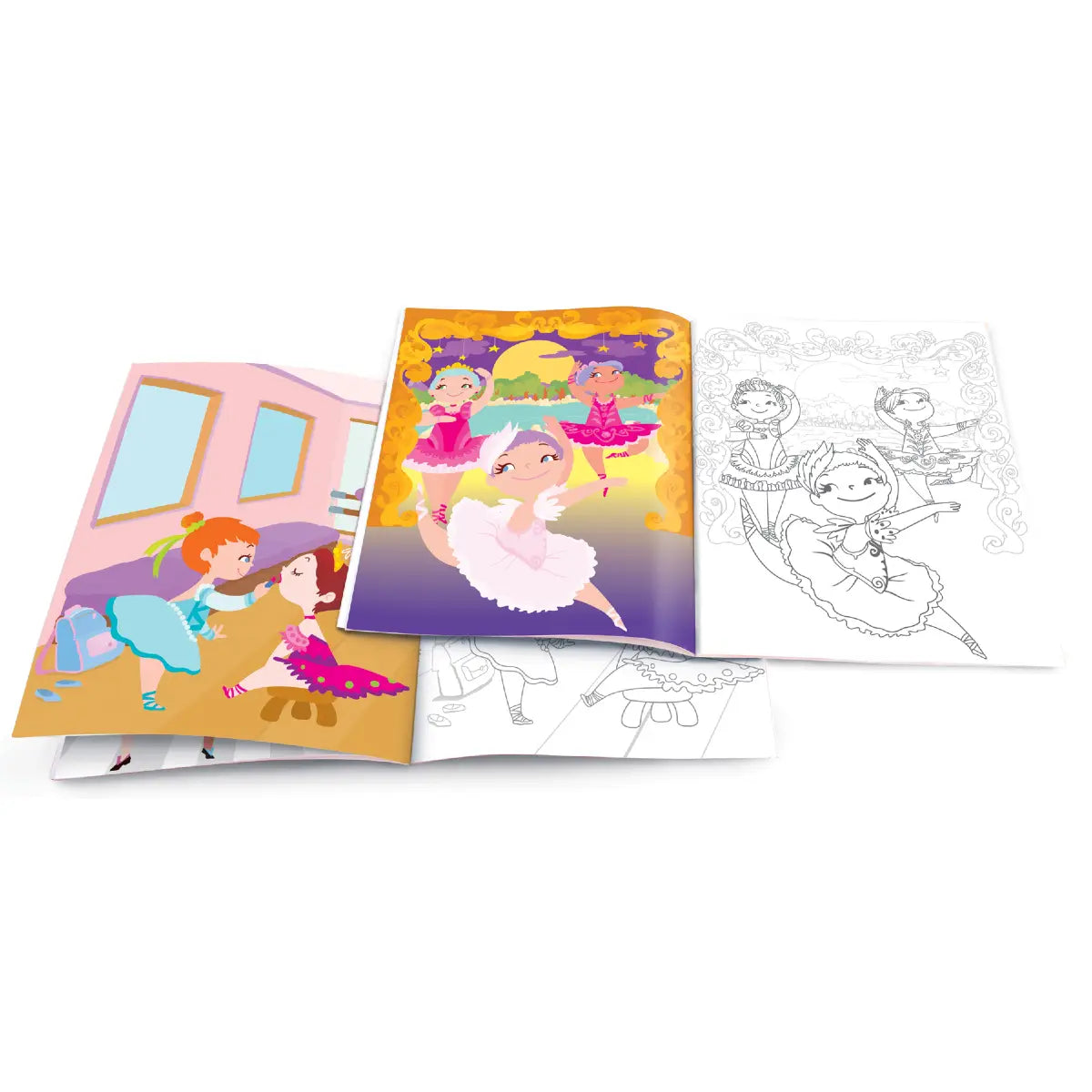 Pretty Ballerina Dry Erase Coloring Book